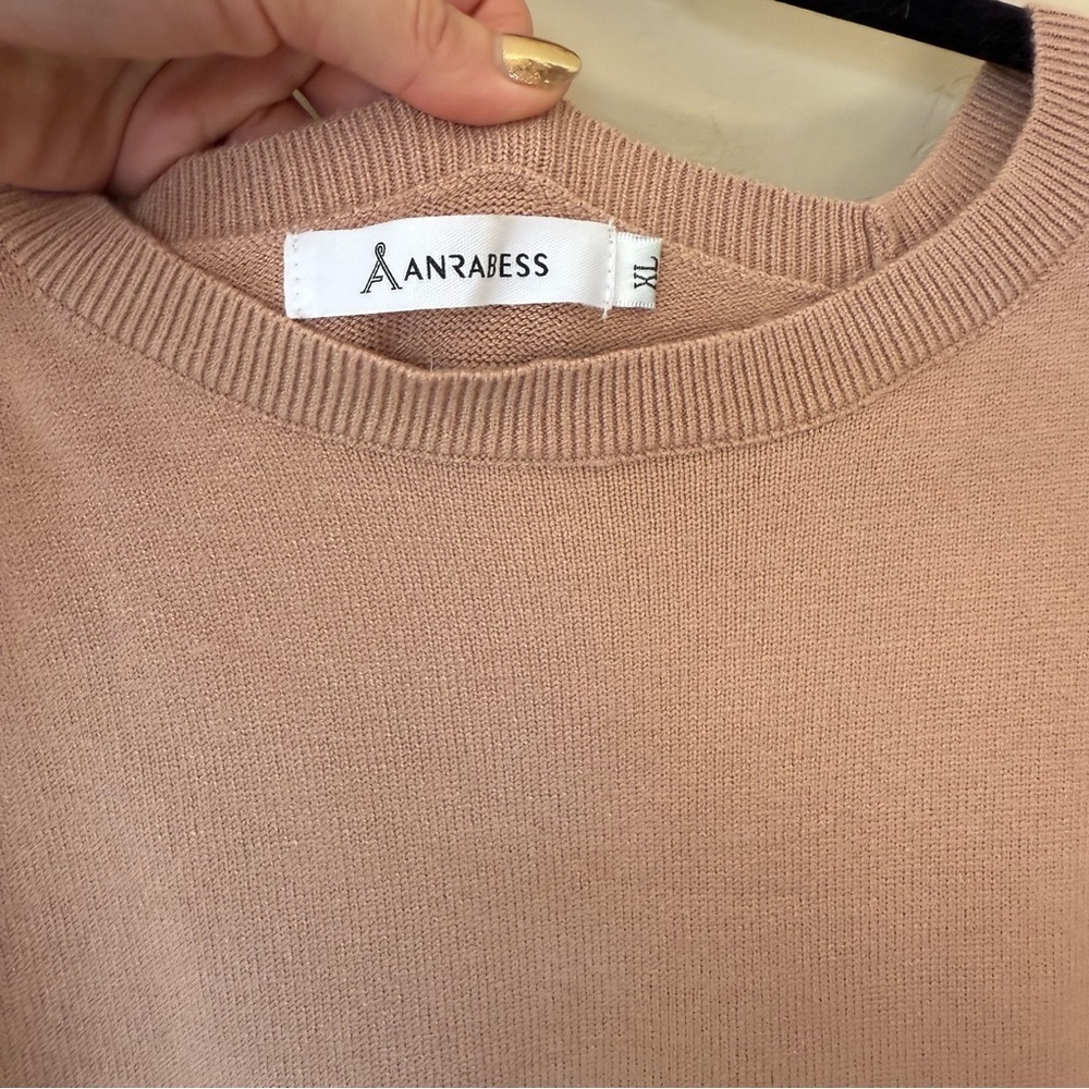 ANRABESS Blush Pink Knit Sweater Size XL - Picture 4 of 6